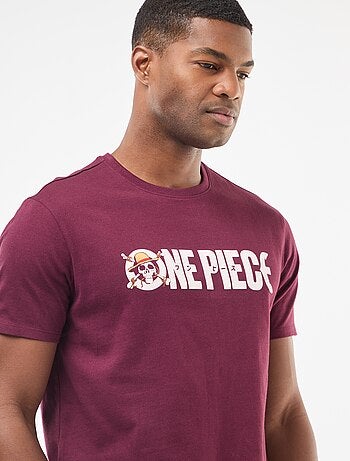 Camiseta estampada 'One Piece' de manga corta