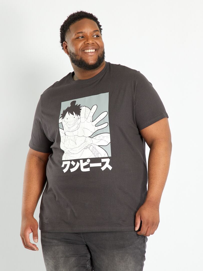 Camiseta estampada 'One Piece' gris oscuro - Kiabi