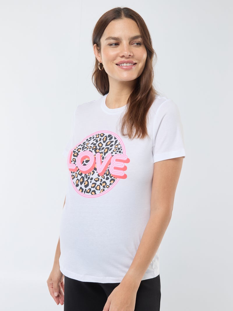 Camiseta estampada 'Only maternity' BLANCO - Kiabi