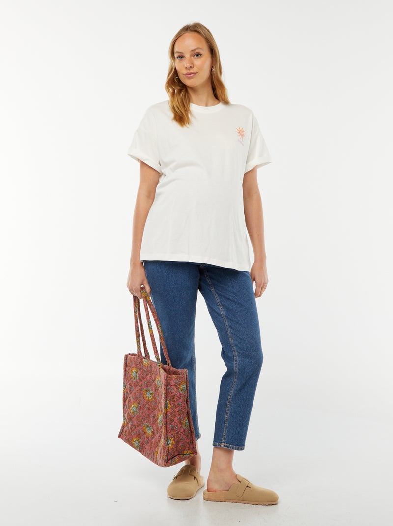 Camiseta estampada 'Only Maternity' BLANCO - Kiabi