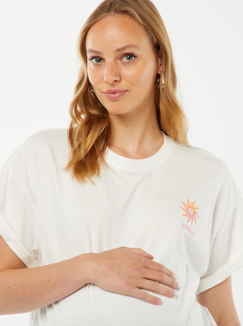 Camiseta estampada 'Only Maternity' BLANCO - Kiabi