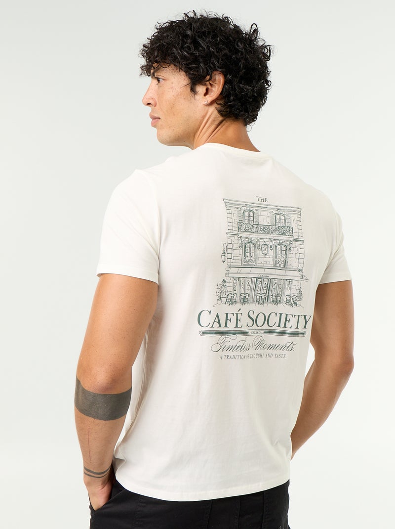 Camiseta estampada original de manga corta Blanco - Kiabi