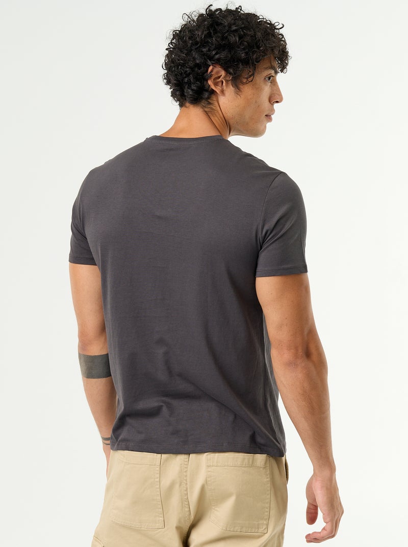 Camiseta estampada original de manga corta Gris - Kiabi
