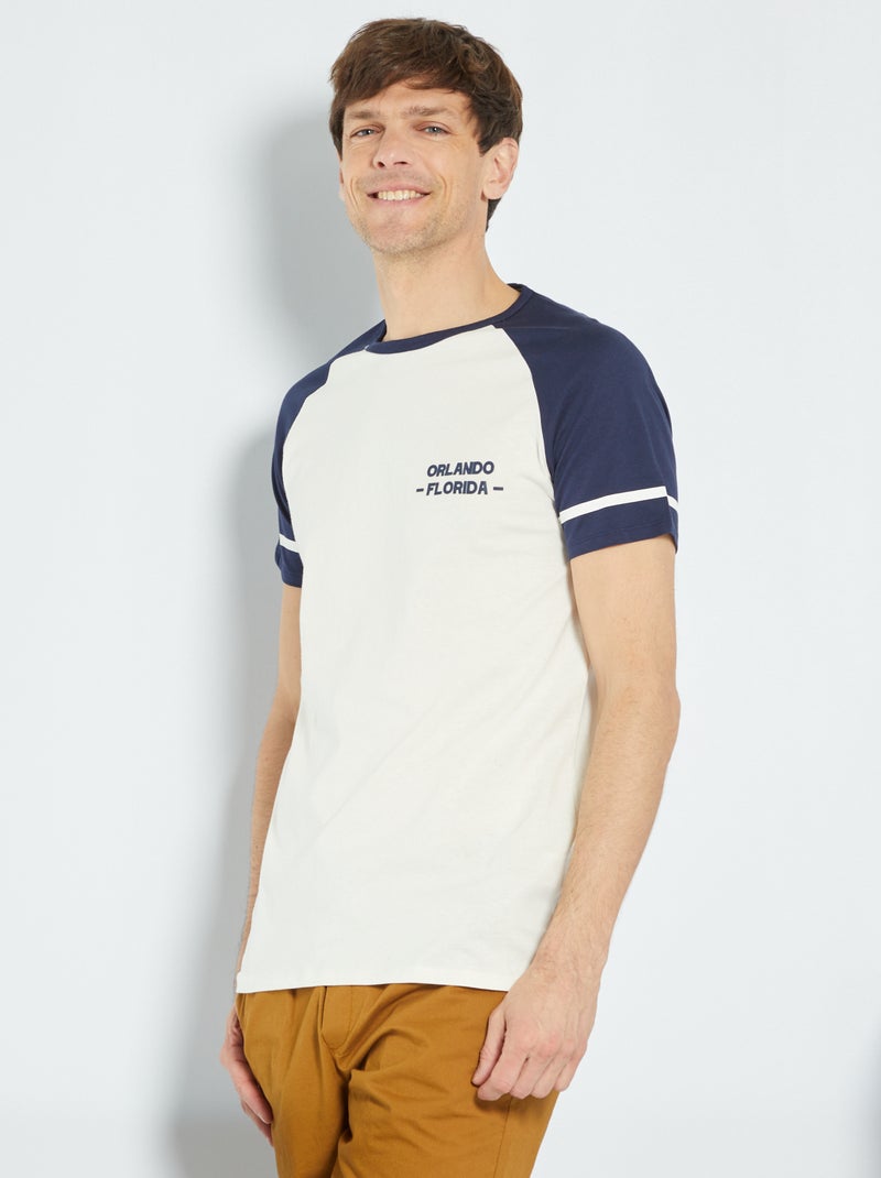 Camiseta estampada 'Orlando Florida' BLANCO - Kiabi