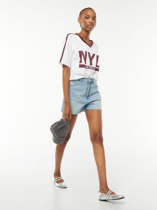 Camiseta estampada oversize 'New York' - Kiabi