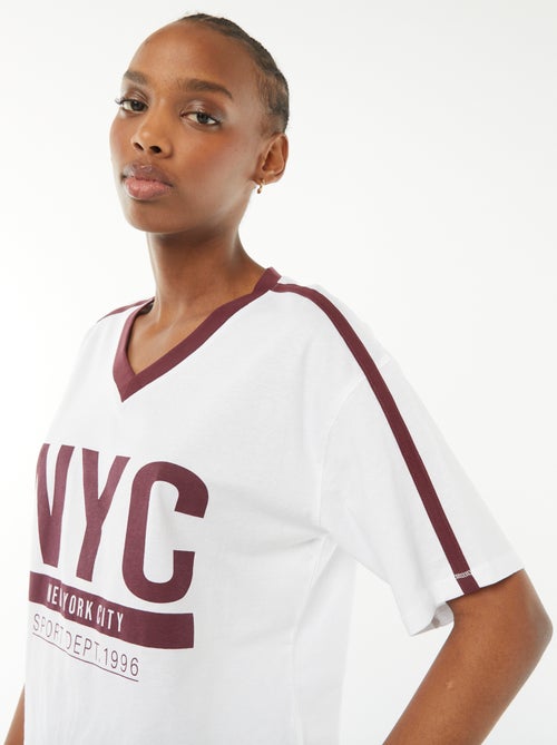 Camiseta estampada oversize 'New York' - Kiabi