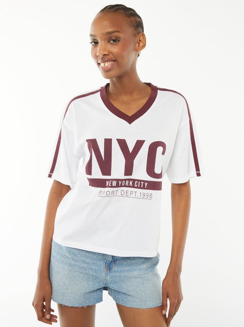 Camiseta estampada oversize 'New York' - Kiabi