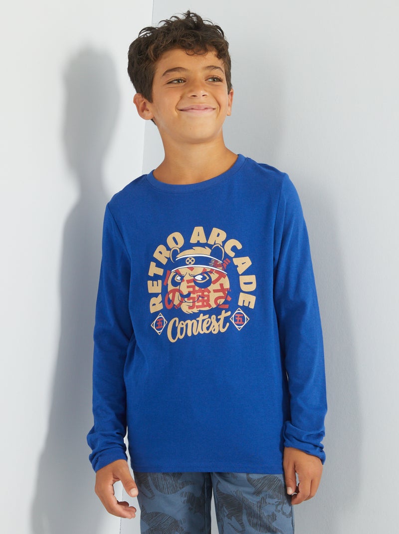 Camiseta estampada 'panda ninja' BLANCO - Kiabi