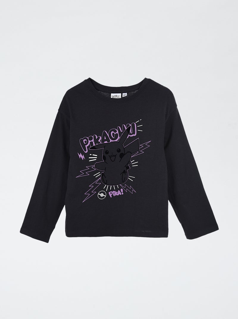Camiseta estampada 'Pikachu' Negro - Kiabi