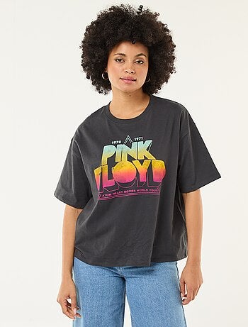 Camiseta estampada 'Pink Floyd' lisa