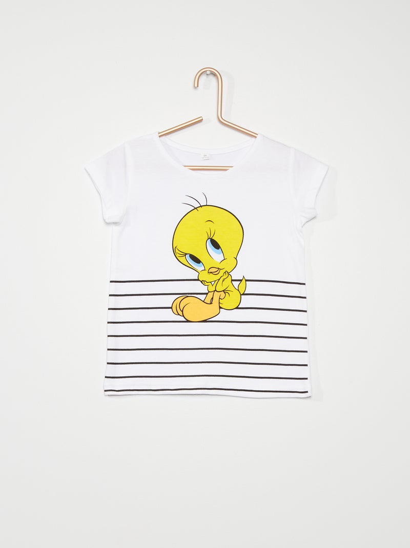 Camiseta estampada 'Piolín' blanco - Kiabi