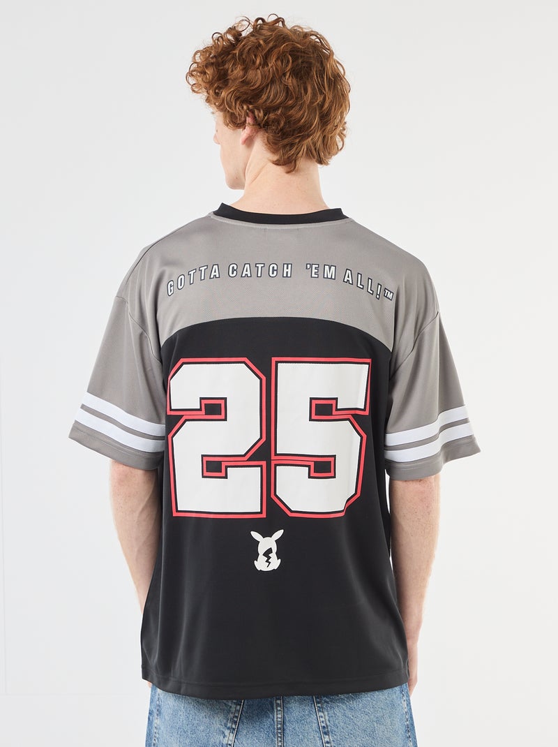 Camiseta estampada 'Pokémon' cuello en pico Negro - Kiabi