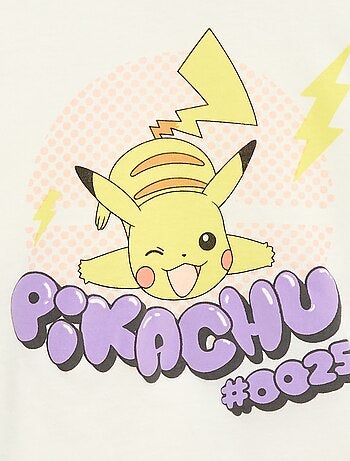 Camiseta estampada 'Pokémon' 'Pikachu' lisa