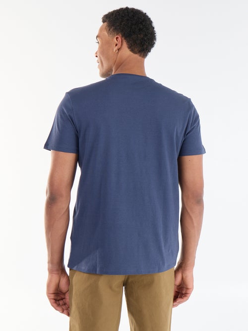 Camiseta estampada por delante y por detrás de manga corta - Kiabi