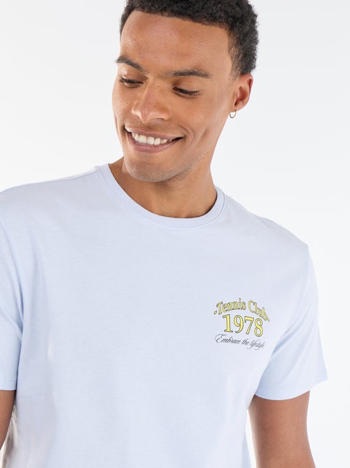 Camiseta estampada por delante y por detrás de manga corta - Kiabi