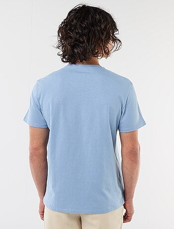 Camiseta estampada por delante y por detrás de manga corta