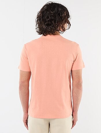 Camiseta estampada por delante y por detrás de manga corta