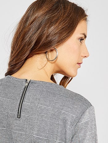 Camiseta estampada 'príncipe de Gales' - Kiabi