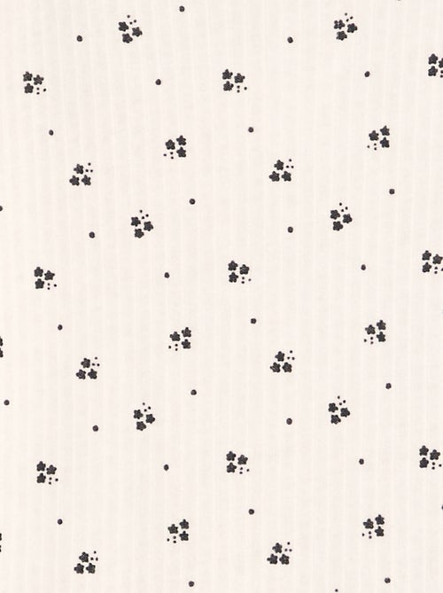 Camiseta estampada punto de canalé - Kiabi