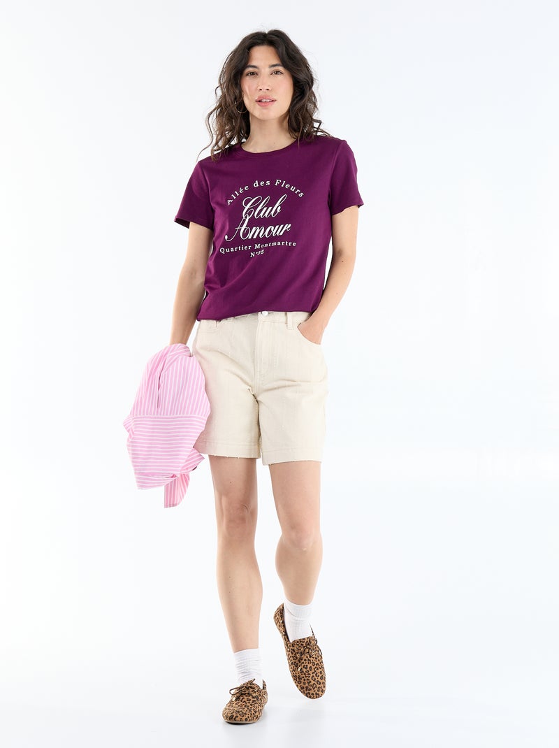 Camiseta estampada Purpura - Kiabi