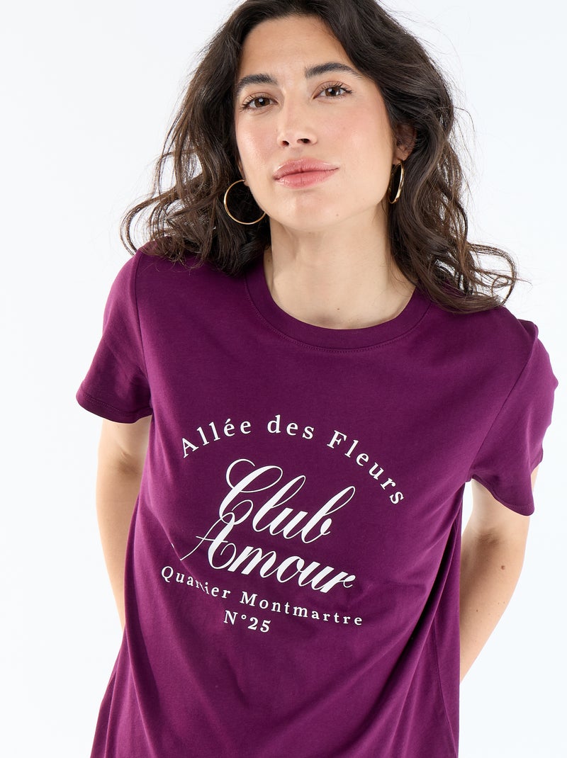 Camiseta estampada Purpura - Kiabi
