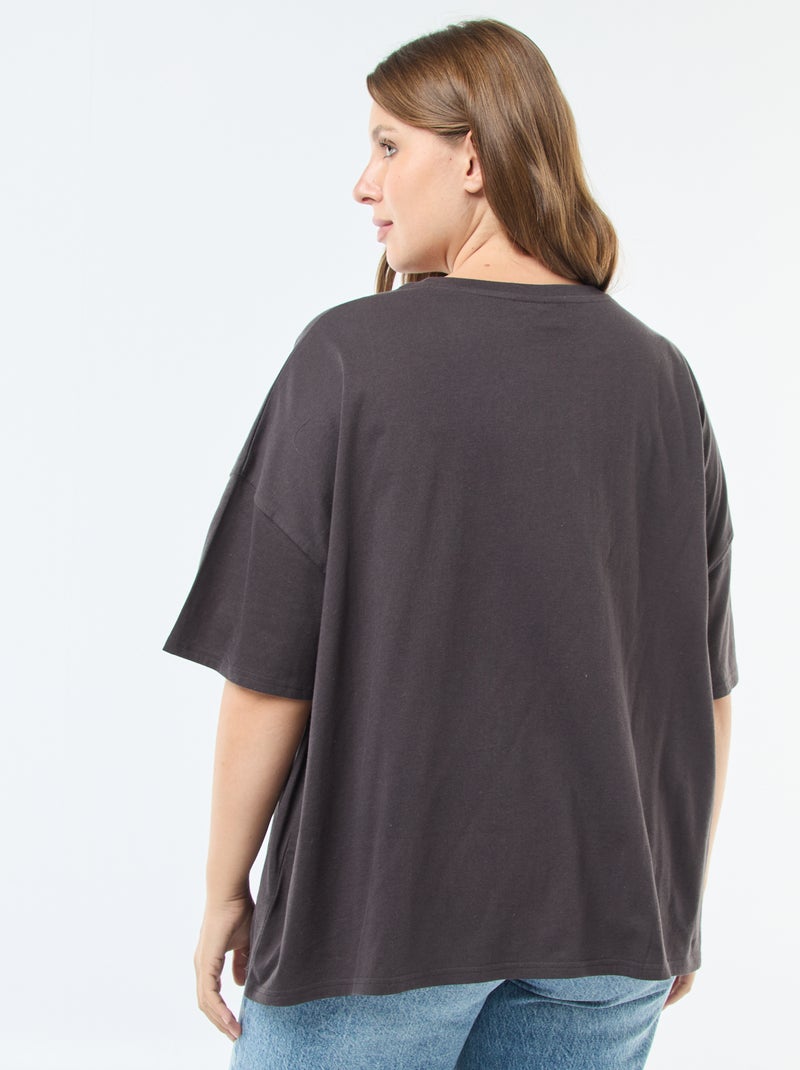 Camiseta estampada 'Queen' Negro - Kiabi