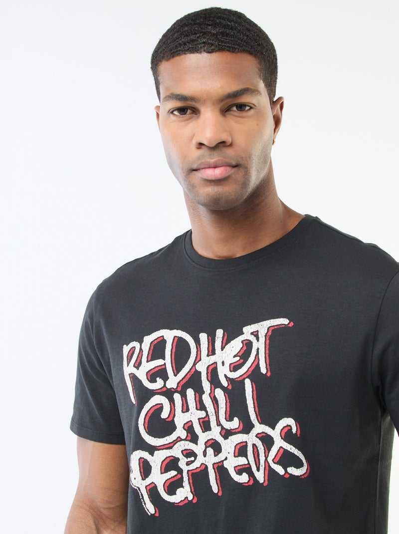 Camiseta estampada 'Red Hot Chili Peppers' Negro - Kiabi