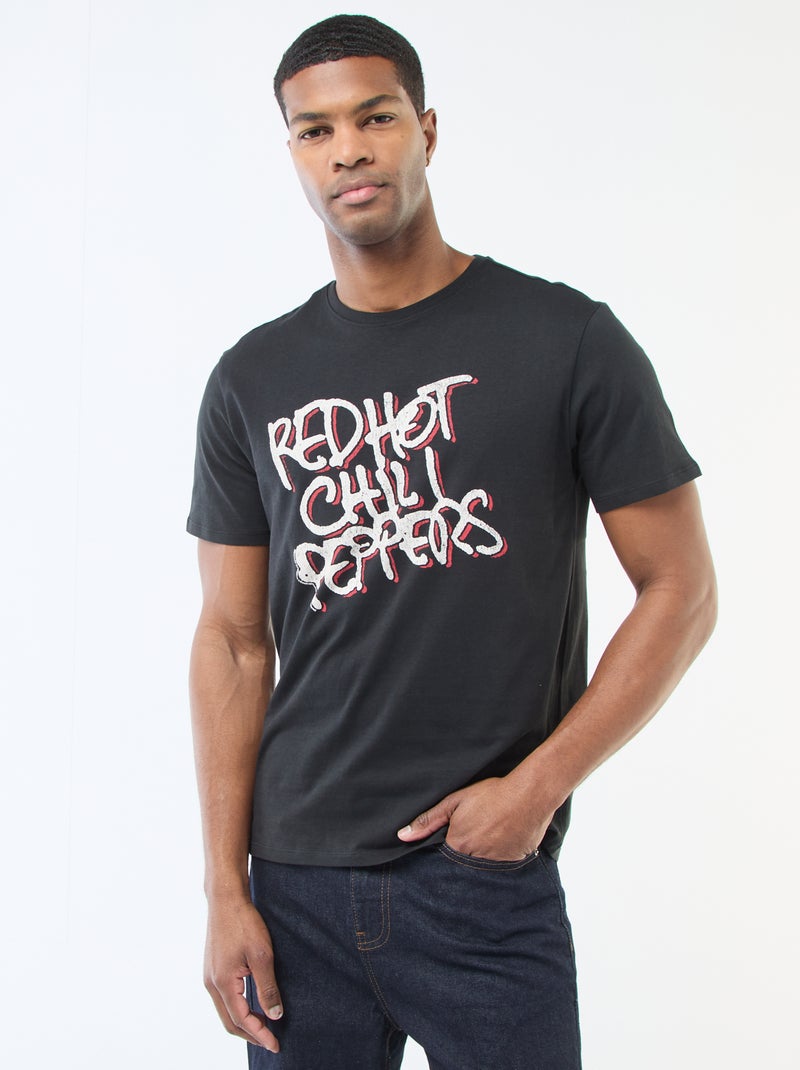 Camiseta estampada 'Red Hot Chili Peppers' Negro - Kiabi