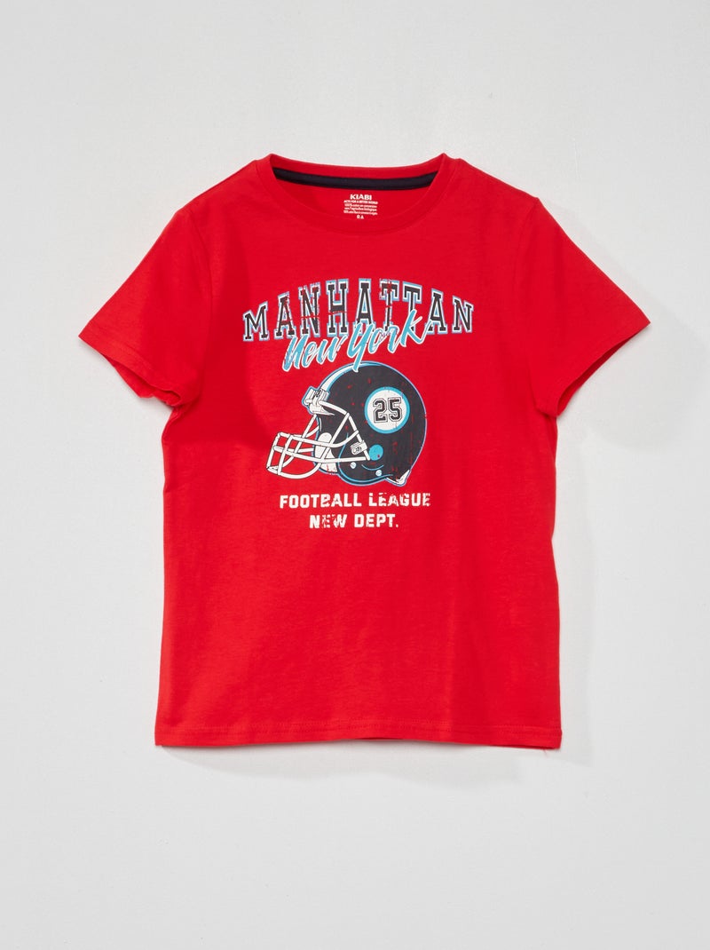 Camiseta estampada ROJO - Kiabi