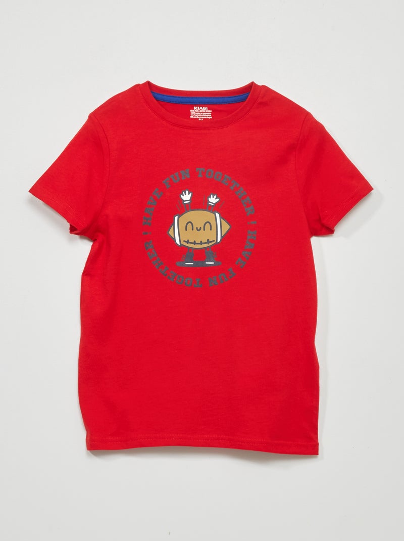 Camiseta estampada ROJO - Kiabi