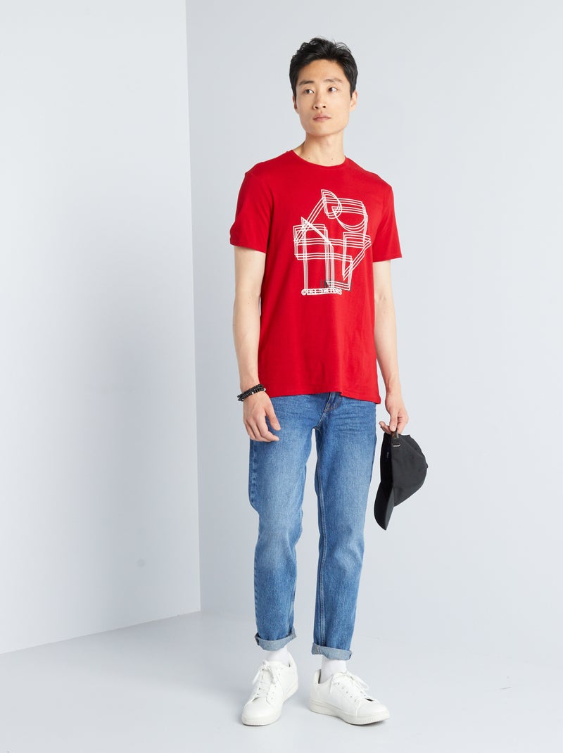 Camiseta estampada ROJO - Kiabi