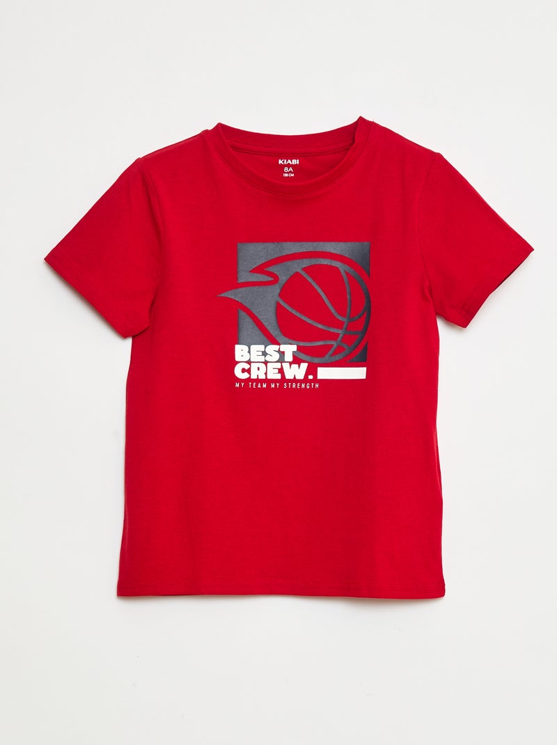 Camiseta estampada Rojo - Kiabi