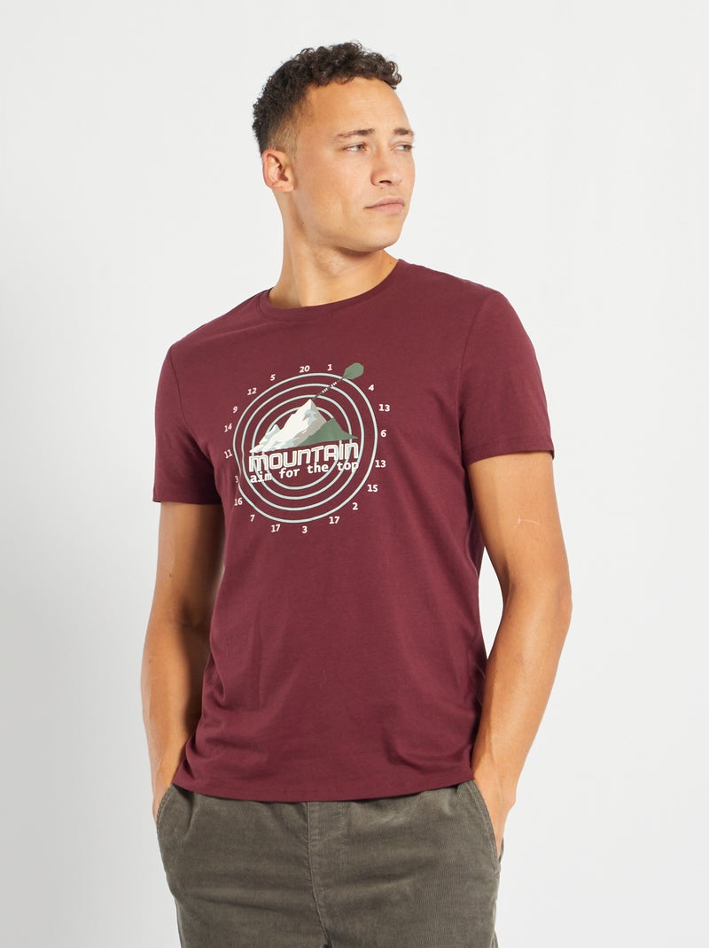 Camiseta estampada ROJO - Kiabi