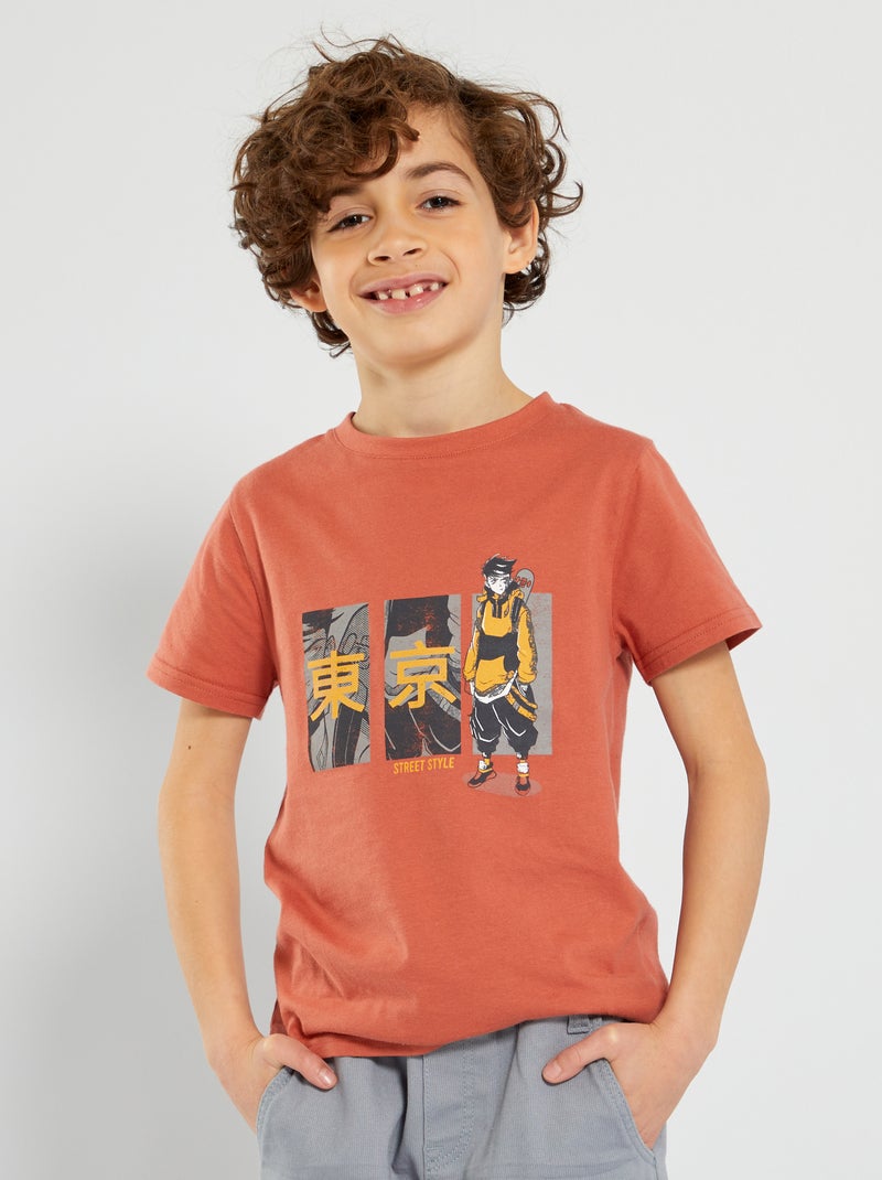 Camiseta estampada ROJO - Kiabi