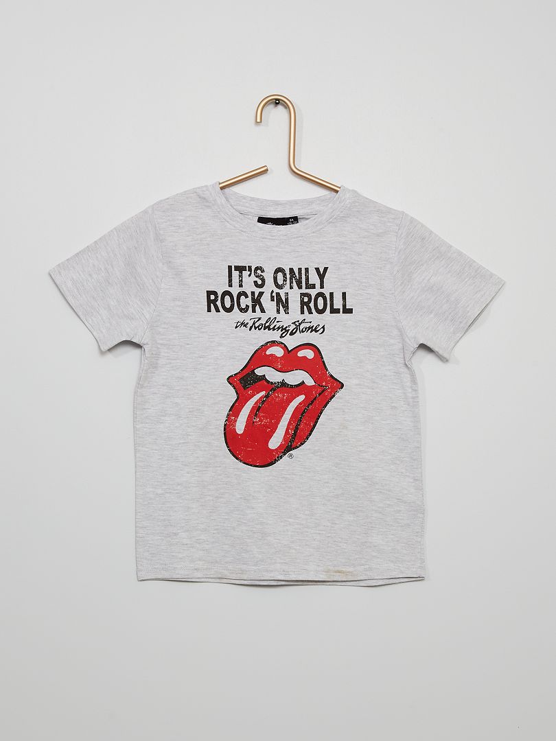 Camiseta estampada 'Rolling Stone' GRIS - Kiabi