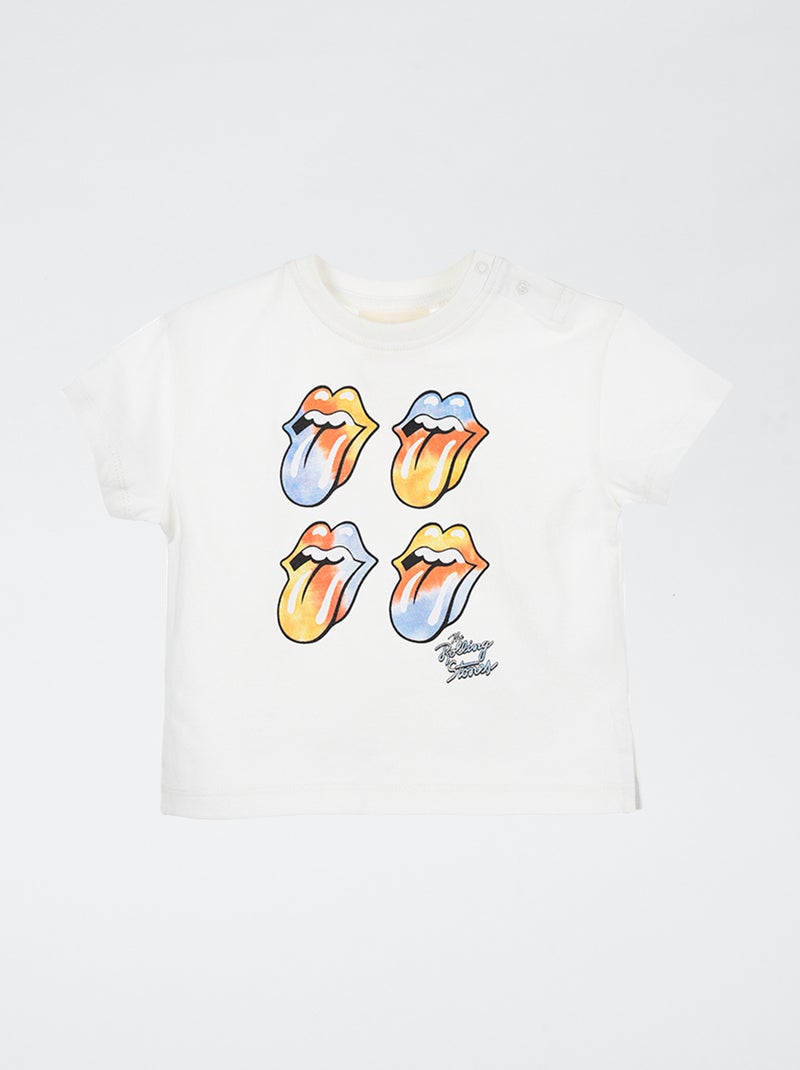 Camiseta estampada 'Rolling Stones' BLANCO - Kiabi