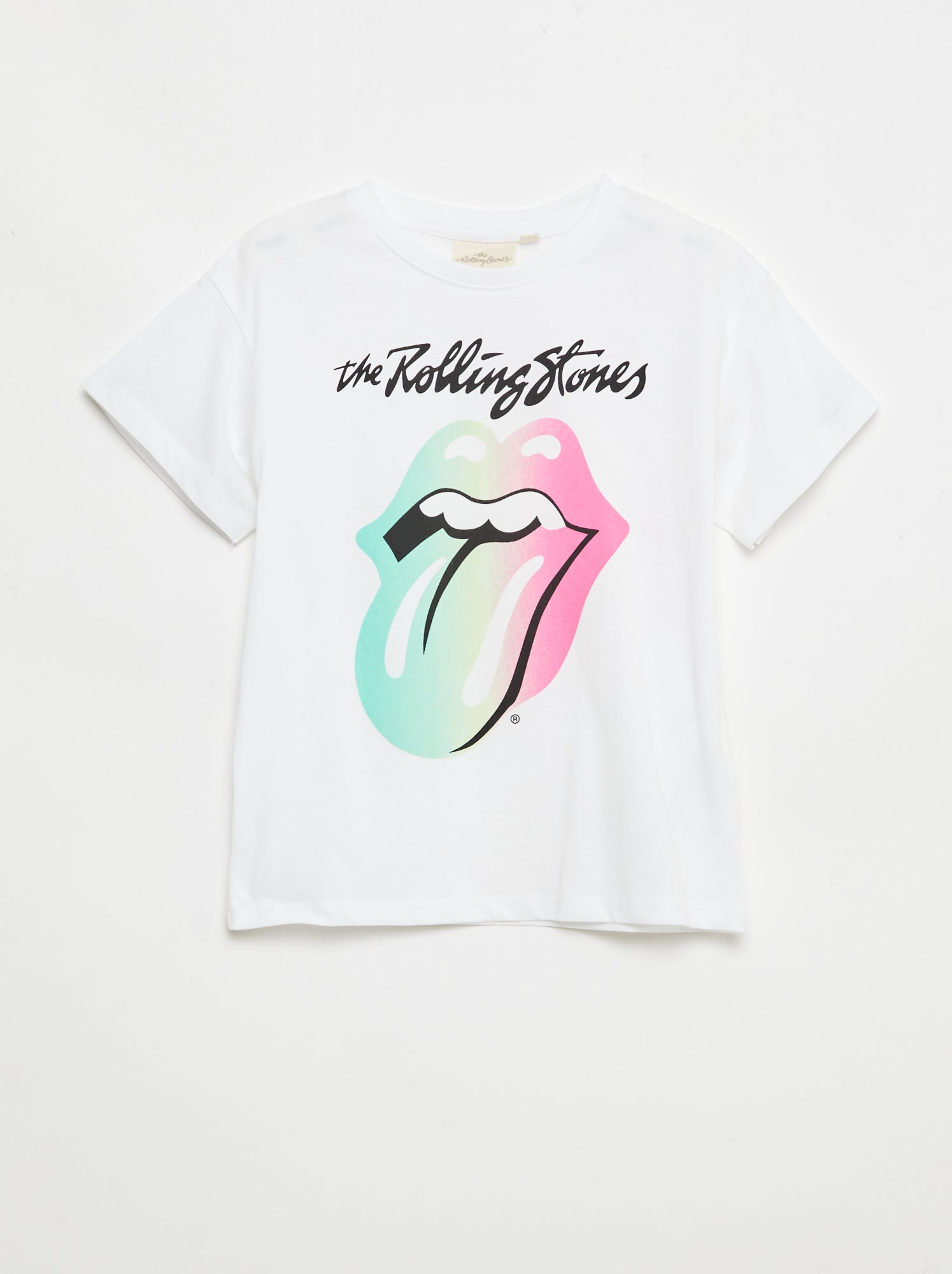 Camiseta estampada 'Rolling Stones' de algodón