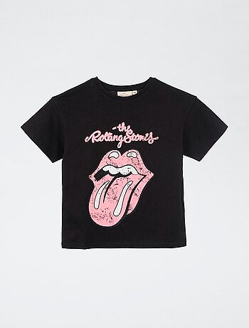 Camiseta estampada 'Rolling Stones' de algodón