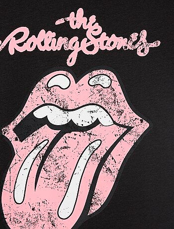Camiseta estampada 'Rolling Stones' de algodón