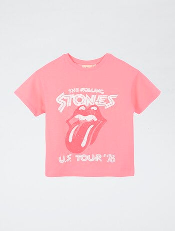 Camiseta estampada 'Rolling Stones' de algodón