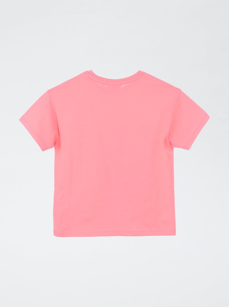 Camiseta estampada 'Rolling Stones' de algodón Rosa - Kiabi