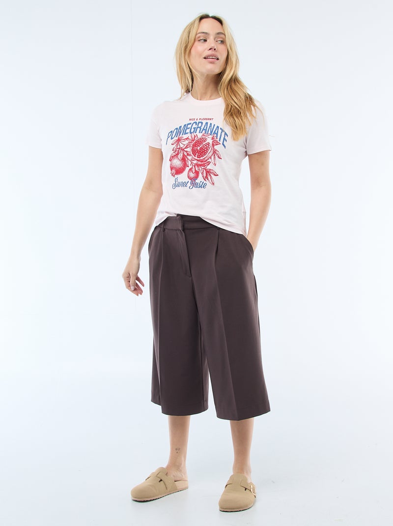 Camiseta estampada Rosa - Kiabi