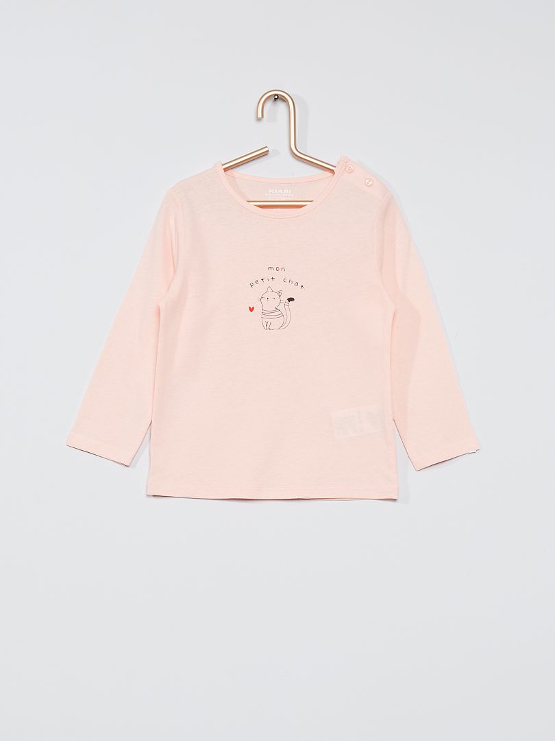 Camiseta estampada rosa - Kiabi