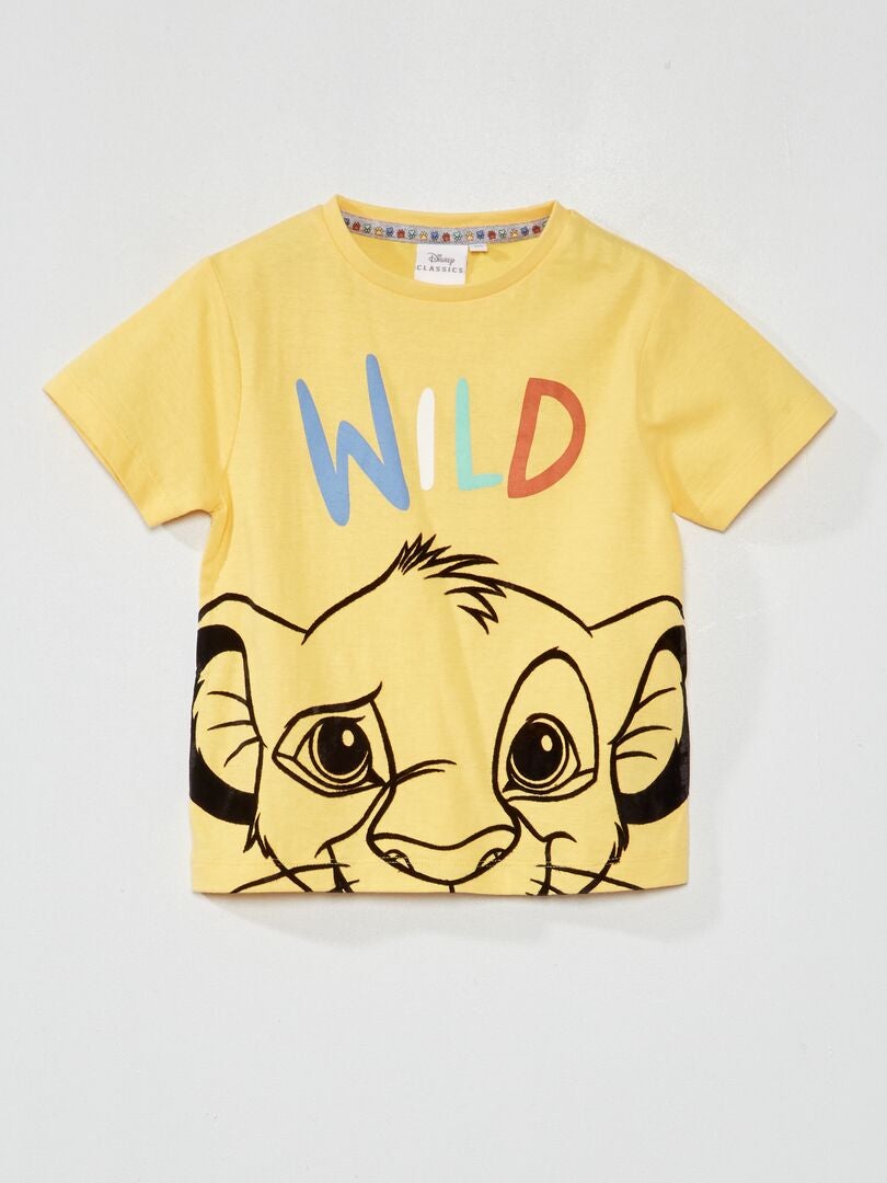 Camiseta estampada 'Simba' amarillo - Kiabi