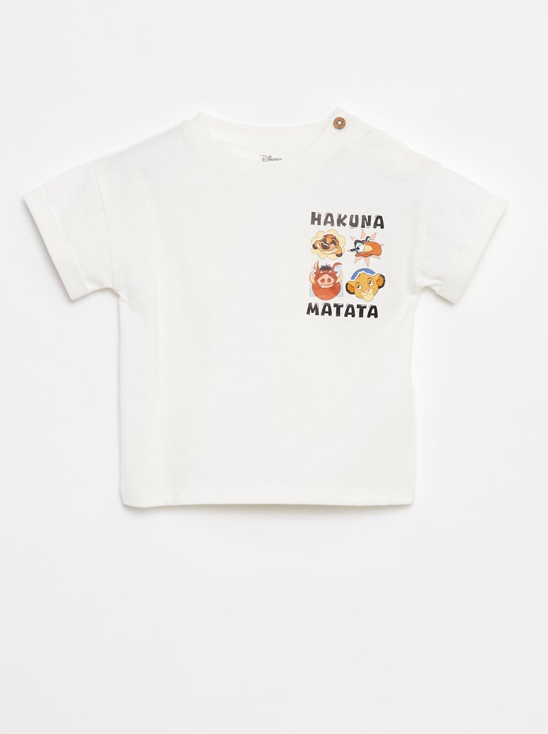 Camiseta estampada 'Simba' Blanco - Kiabi