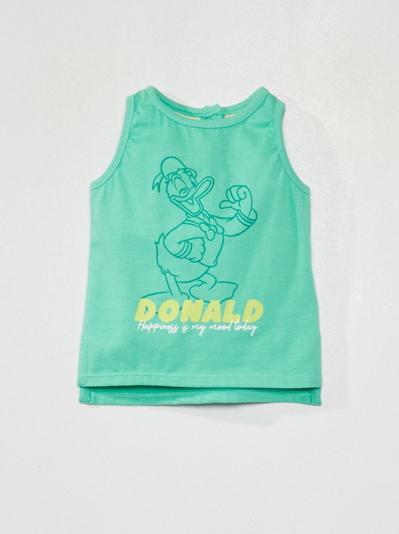 Camiseta estampada sin mangas 'Disney' 'Donald' VERDE - Kiabi