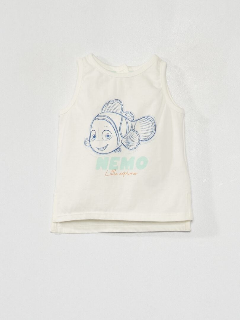 Camiseta estampada sin mangas 'Disney' 'Nemo' BLANCO - Kiabi