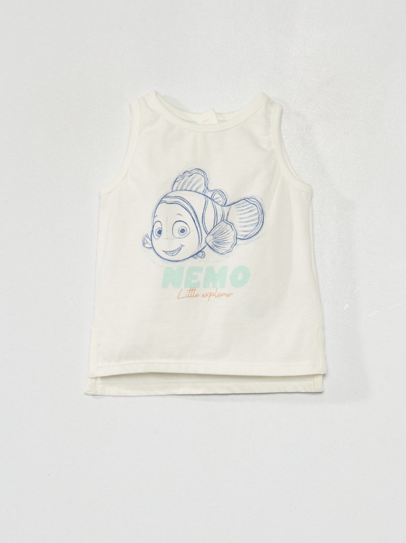 Camiseta estampada sin mangas 'Disney' 'Nemo' BLANCO - Kiabi