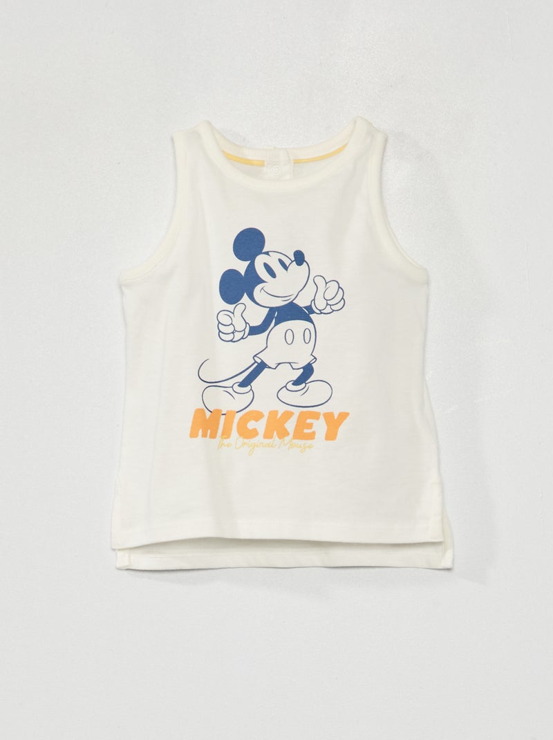 Camiseta estampada sin mangas 'Disney' 'Stitch' BLANCO - Kiabi