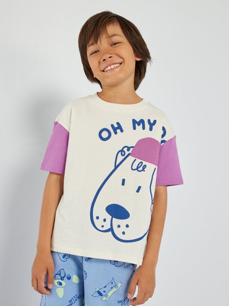 Camiseta estampada 'Skate' BLANCO - Kiabi